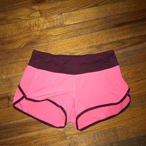 Lululemon speed shorts